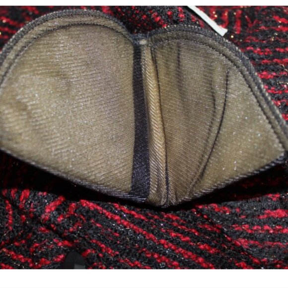 Alfred Dunner Red Black Blazer with Gold Specks Button Front Jacket USA Sz 14 - Picture 3 of 8